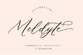 Meldyte Wedding Calligraphy Font