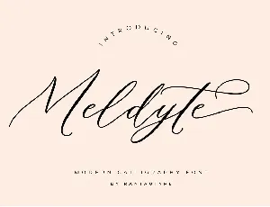 Meldyte Wedding Calligraphy Font