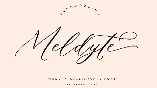 Meldyte Wedding Calligraphy Font