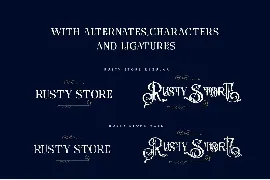 Rusty Store font