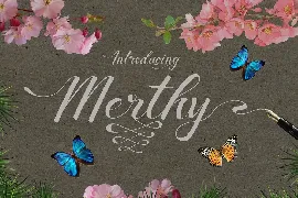 Merthy Modern Script font