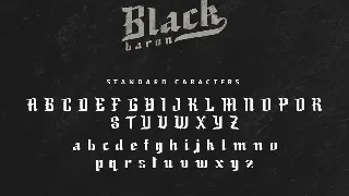 Black Baron Typeface|Medieval Font