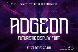 Adgeon Futuristic Display Font