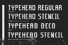 Typehead Typeface|Industrial Stencil Font