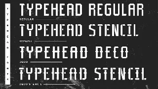 Typehead Typeface|Industrial Stencil Font