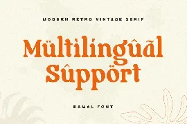 Kamal - Modern Retro Vintage Serif font