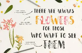 Everbloom - floral typeface font