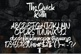 The Quick Ruth font