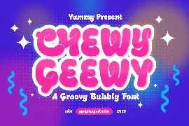 Chewy Geewy - A Groovy Bubbly Typeface font