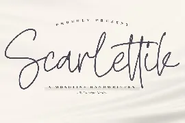 Scarlettik Monoline Handwritten Font