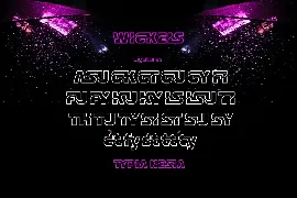 Wickels - Techno Scifi Neon Sign Font