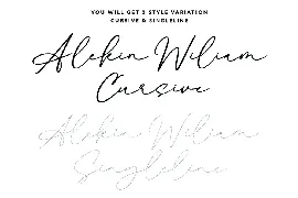 Alekin Wiliam - Signature font & Singleline