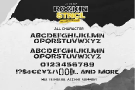 Rockin Stncl - Rough Stencil Display Font