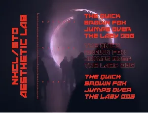 Andmorey - Futuristic Cyberpunk Tech Display Font