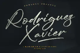 Rodriguez Xavier Brush Signature Font