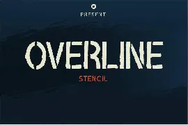 Overline Stencil font