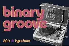 Binary Groove - 80s Inspired Font