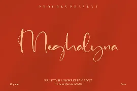 Meghalyna Handwritten Font