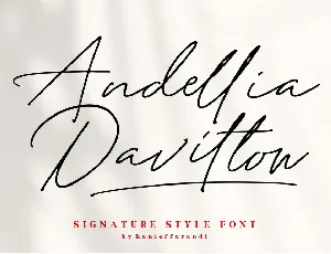 Andellia Davilton - Signature Style Font