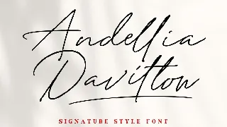 Andellia Davilton - Signature Style Font