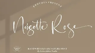 Noisette Rose Handwritten Font