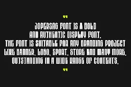 Jopersag - Sport Font