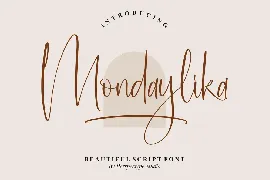 Mondaylika Script Font