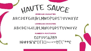 Haute Sauce Handwriting font