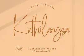 Kathilarysa Monoline Script Font