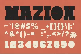 Mazion - Experimental Typeface font