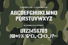 SGT. Jhon O - Stencil army font