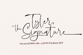 Tyler, The Signature font