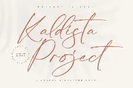 Kaldista Project Signature Font