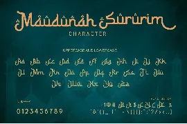 Sururim Maudunah - Arabic style decorative font