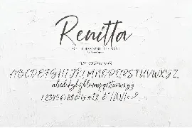 Renitta - Handwritten Font