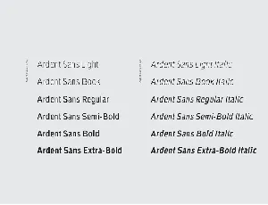 Ardent Sans - Modern Font Family