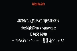 Nightwish - Script Typeface font