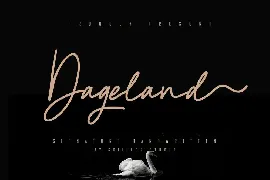 Dageland Signature Handwritten font