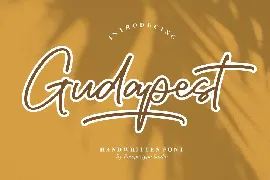 Gudapest Handwritten Font