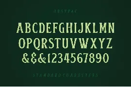 Obsypac font