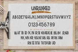 Unranked - All Caps Rough Font