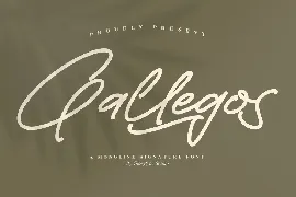 Gallegos Monoline Signature Font