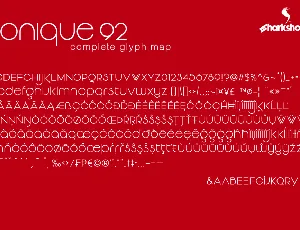 Vonique 92 font