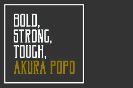 Akura Popo Pro font