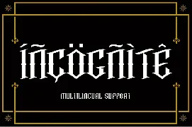 Incognite Tattoo Font