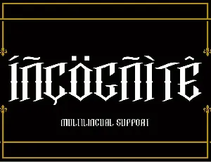 Incognite Tattoo Font