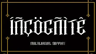 Incognite Tattoo Font