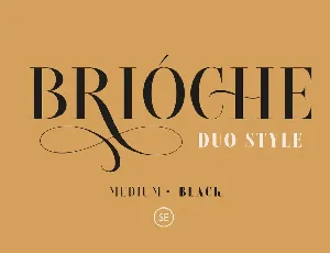 Brioche - Medium & Black font