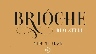 Brioche - Medium & Black font