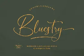 Bluestry Modern Signature Font